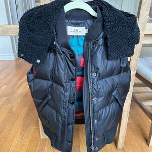 Coach Black Puffer Vest